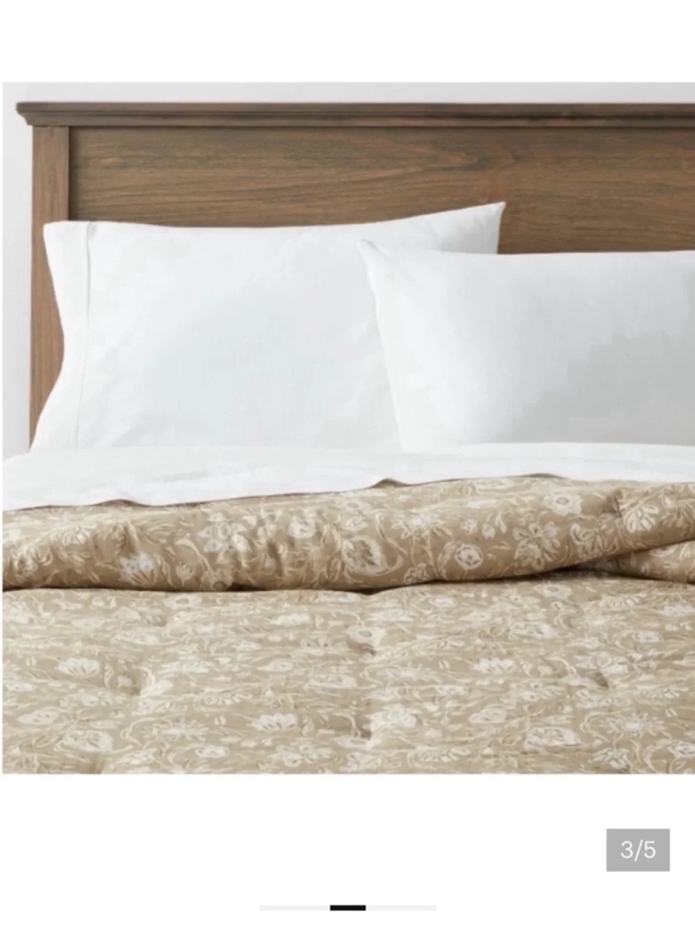 Threshold F/Q Lofty 3-Piece Cotton Viole , Moss Green /Cream. Quilt and 2 Shams
